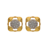 FANCY CASTING GOLD STUD WITH WHITE STONE